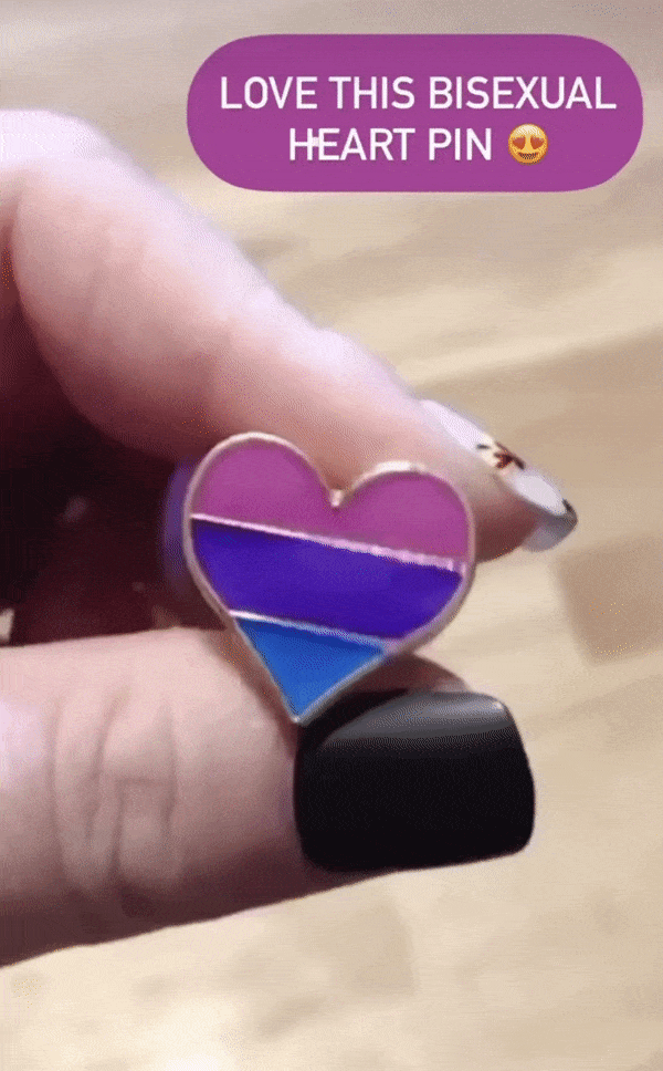 Bisexual Heart Pin - Pride Palace