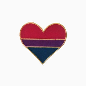 Bisexual Heart Pin